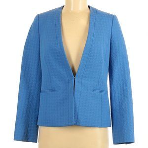 Last Day⏳️ Jaeger British Classic Designer Periwinkle Blue Blazer Retro Textured